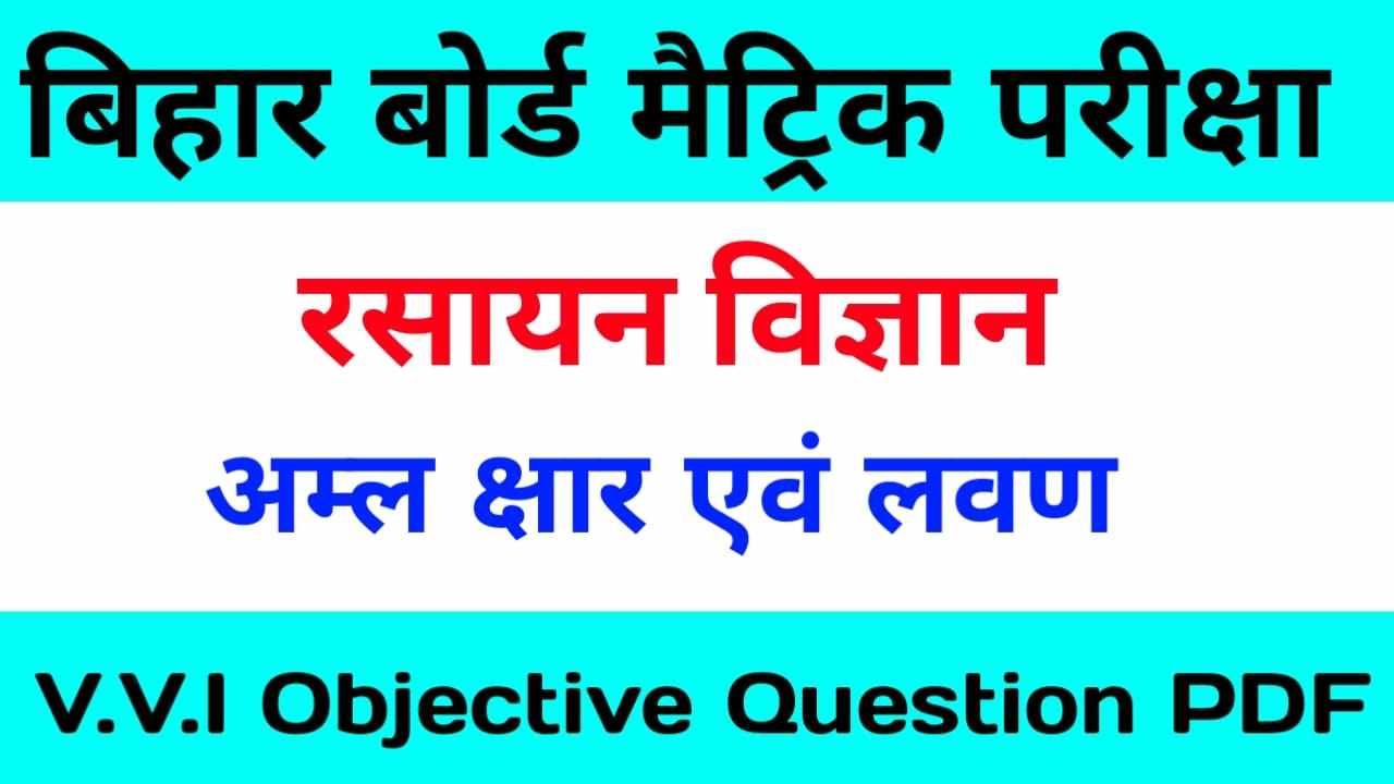 Amal Chhar avm Lavan Objective Question