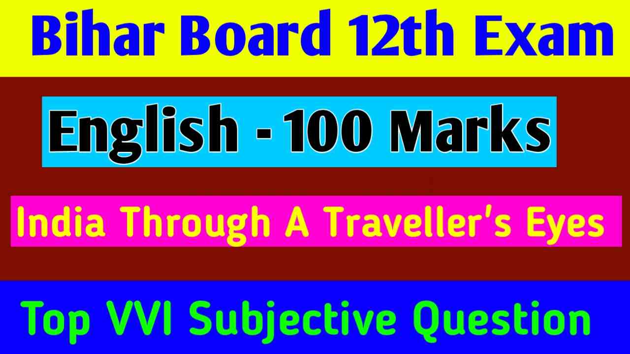 English 100 Marks Prose Chapter 10 Subjective Question